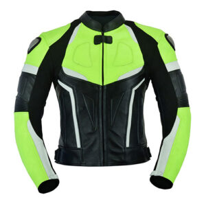 CHAQUETA CUERO PANEL AMARILLO