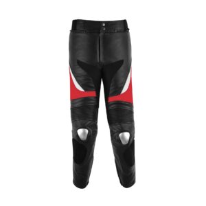 PANTALON CUERO PANEL ROJO