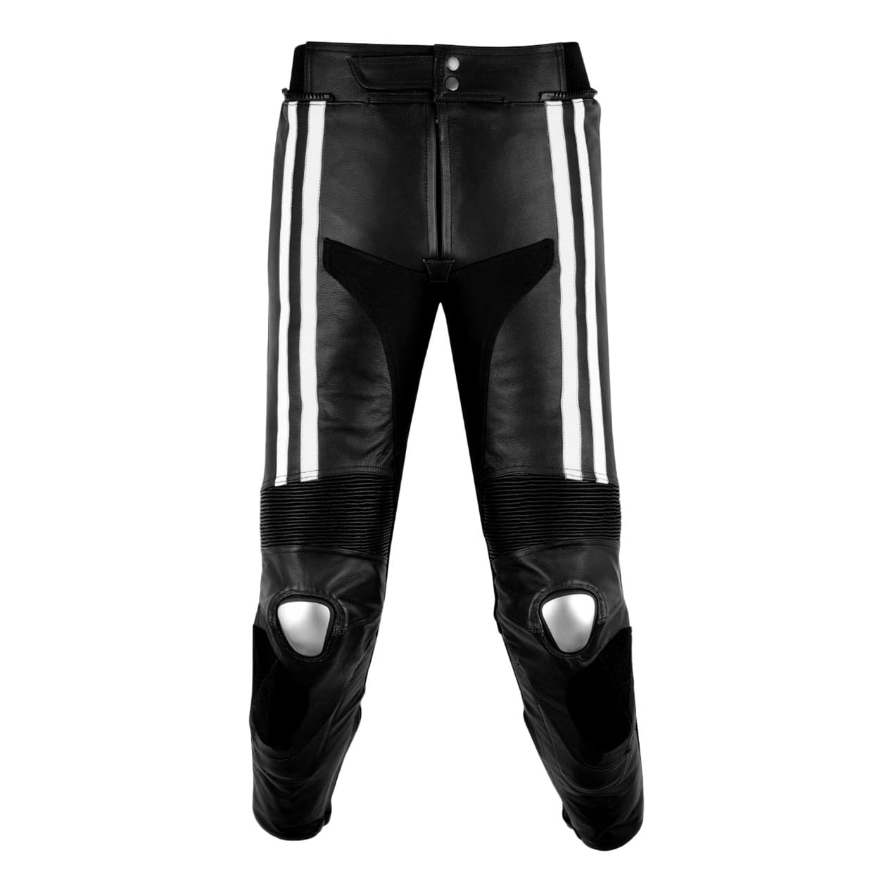 PANTALÓN CUERO RAYAS BLANCO